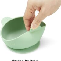 PandaEar Paquete de 3 cuencos para bebé con succión, tazón de silicona para alimentos para bebés, niños pequeños, silicona suave y segura de grado alimenticio, sin BPA (multicolor) - Image 5