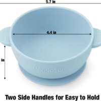 PandaEar Paquete de 3 cuencos para bebé con succión, tazón de silicona para alimentos para bebés, niños pequeños, silicona suave y segura de grado alimenticio, sin BPA (multicolor) - Image 4