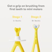 Juego de cepillos de dientes de entrenamiento Grow-with-Me para bebés y niños pequeños, cuidado bucal para encías sensibles de Frida Baby - Image 2