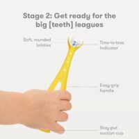 Juego de cepillos de dientes de entrenamiento Grow-with-Me para bebés y niños pequeños, cuidado bucal para encías sensibles de Frida Baby - Image 4