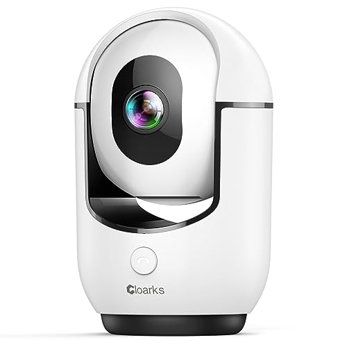 Cámara de seguridad panorámica/inclinable 2K, cámaras interiores WiFi para seguridad en el hogar con detección de movimiento AI, cámara para mascotas con aplicación de teléfono, audio de 2 vías, 24/7